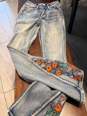 Flared floral jeans SIZE 1